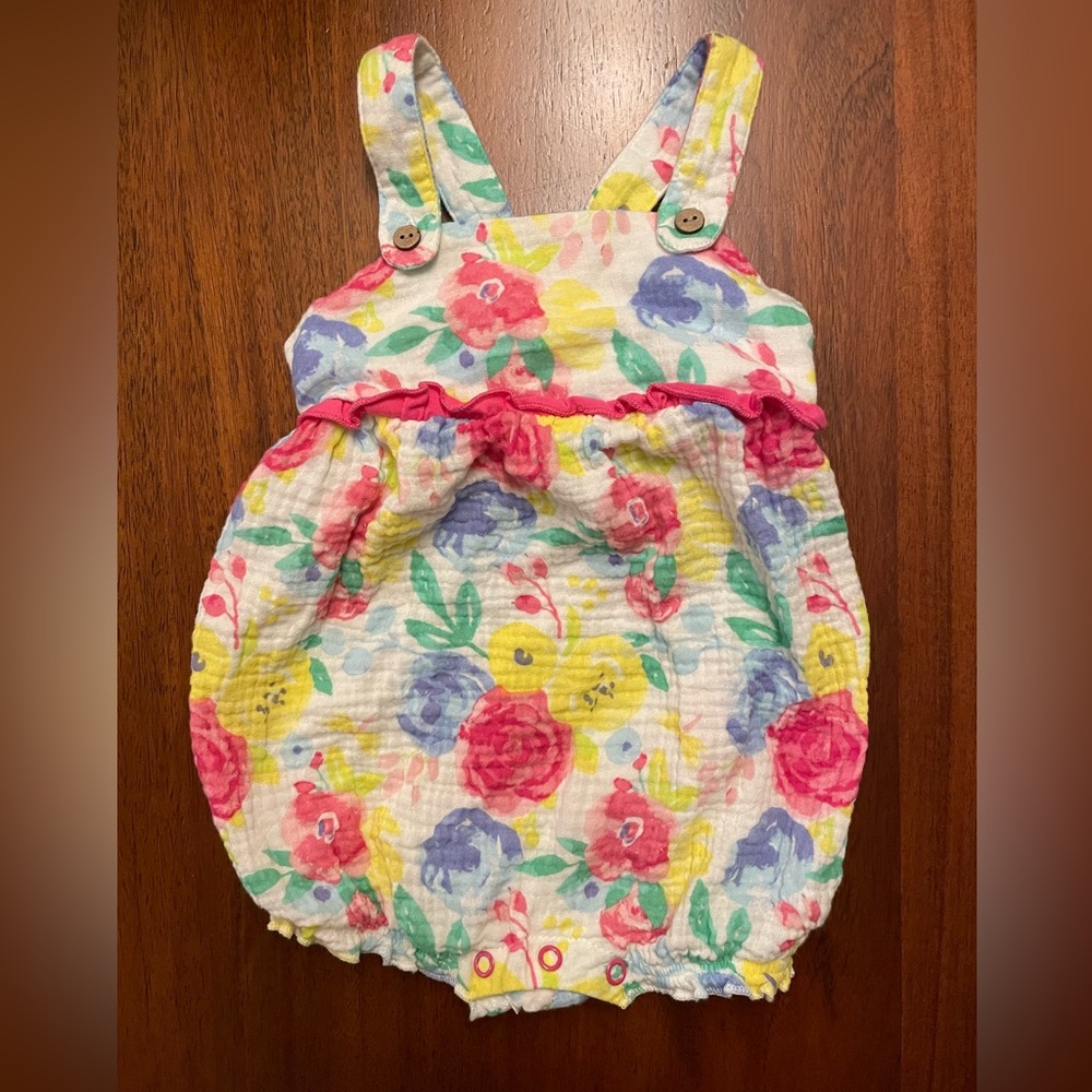 Bonnie Baby Floral Romper - Size 12 months